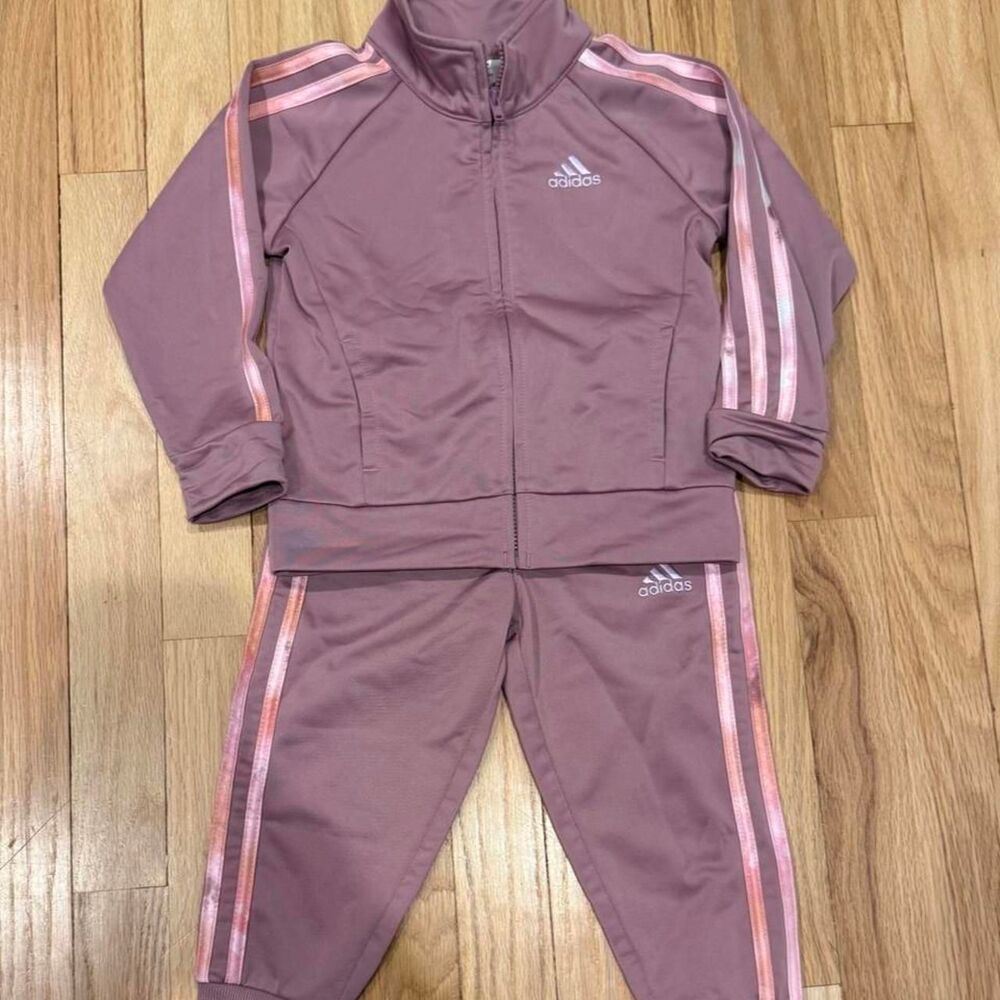 Adidas 2T Pink and Purple Track Suit